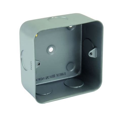 socket metal box|metal clad single back box.